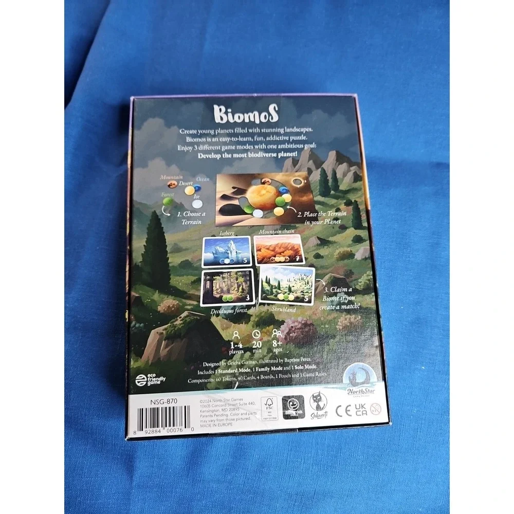 Biomos By North Star Games Puzzle Game Biome Planet‎ Building